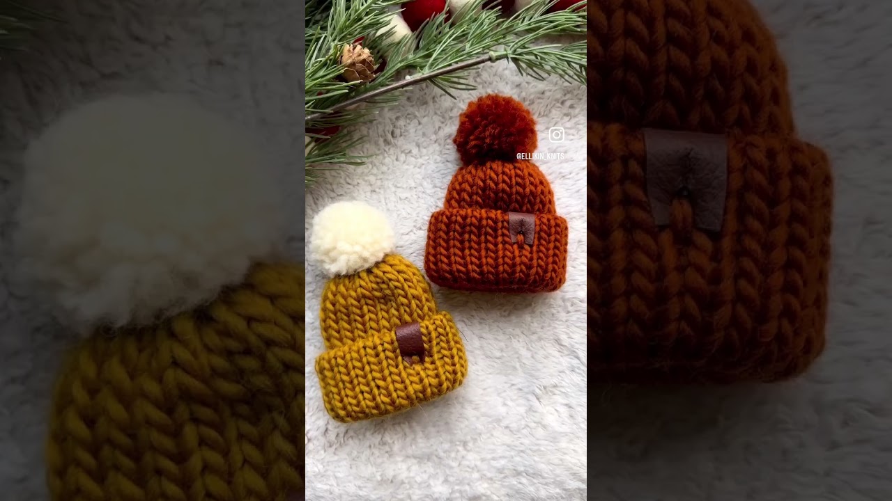 Mini Knit Beanie Ornaments were a hit during the holidays! ✨