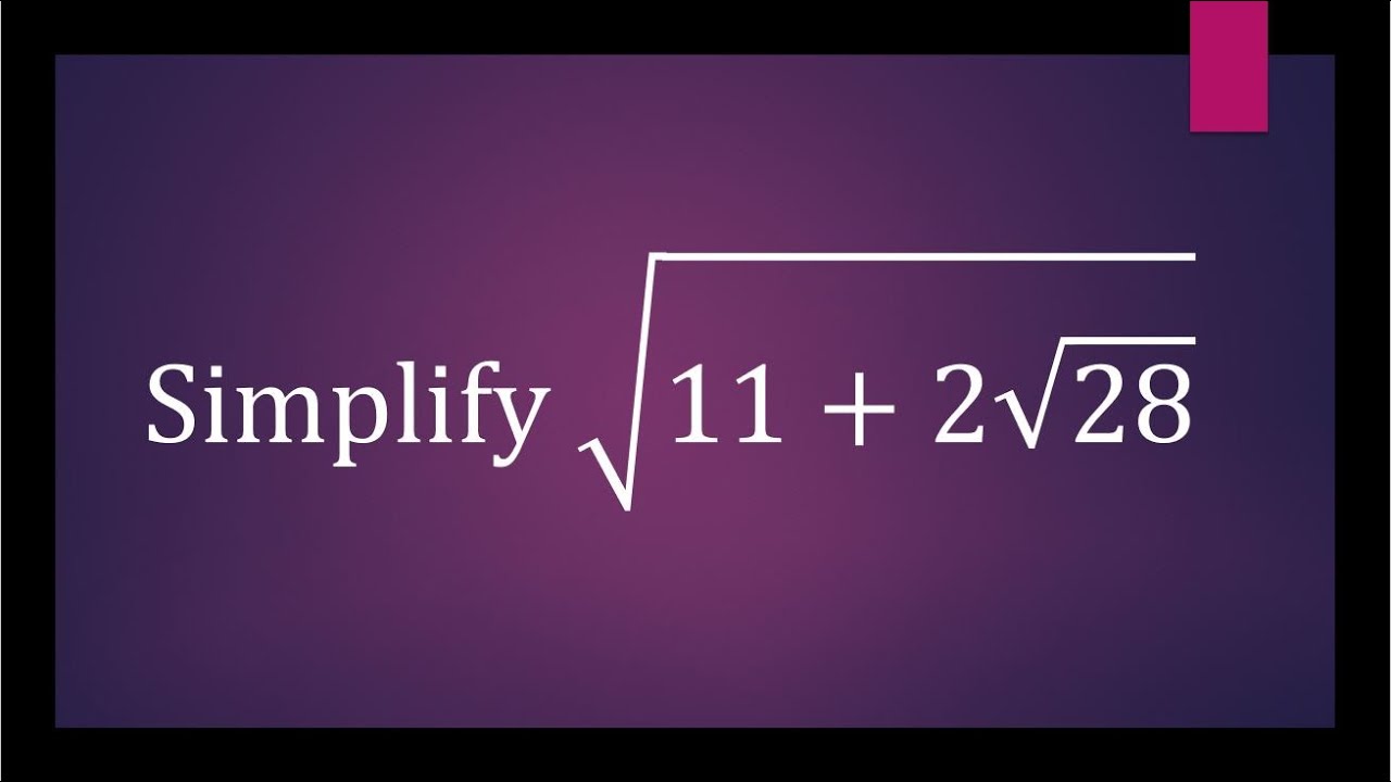 How to find the positive square root of a surd (1)
