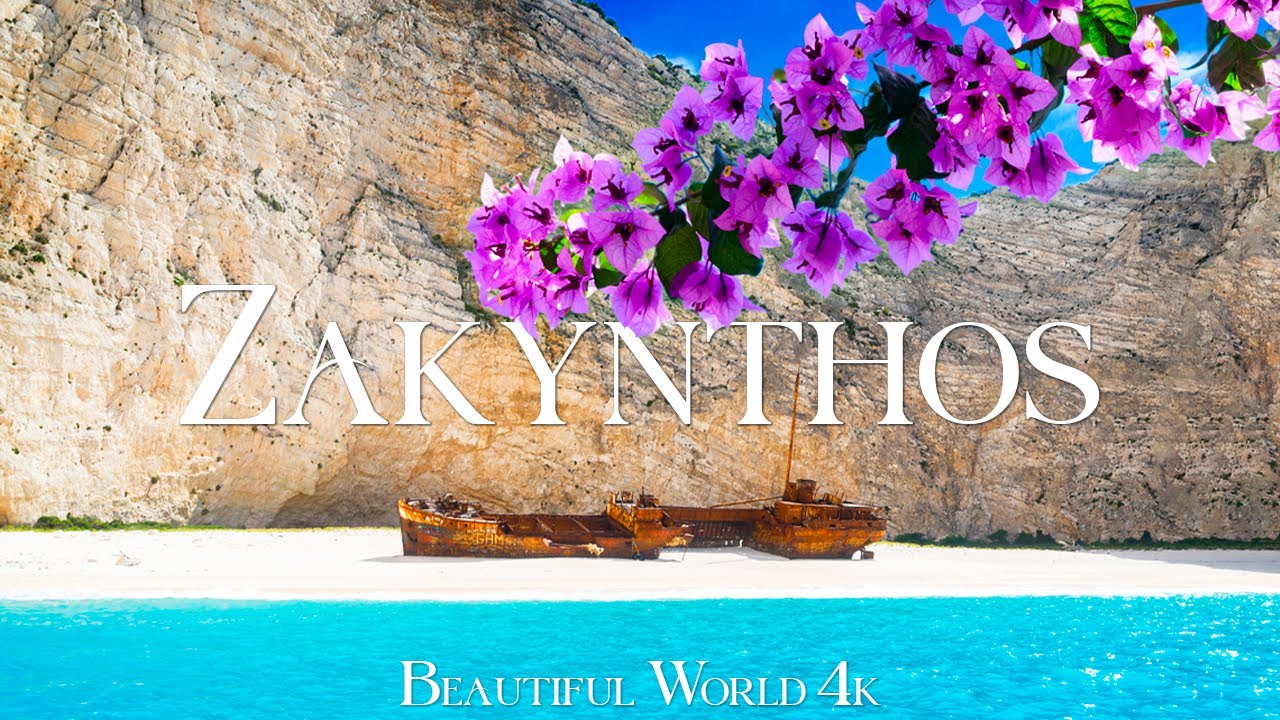 Zakynthos 4K Drone Nature Film - Мирная фортепианная музыка - природная пейзаж