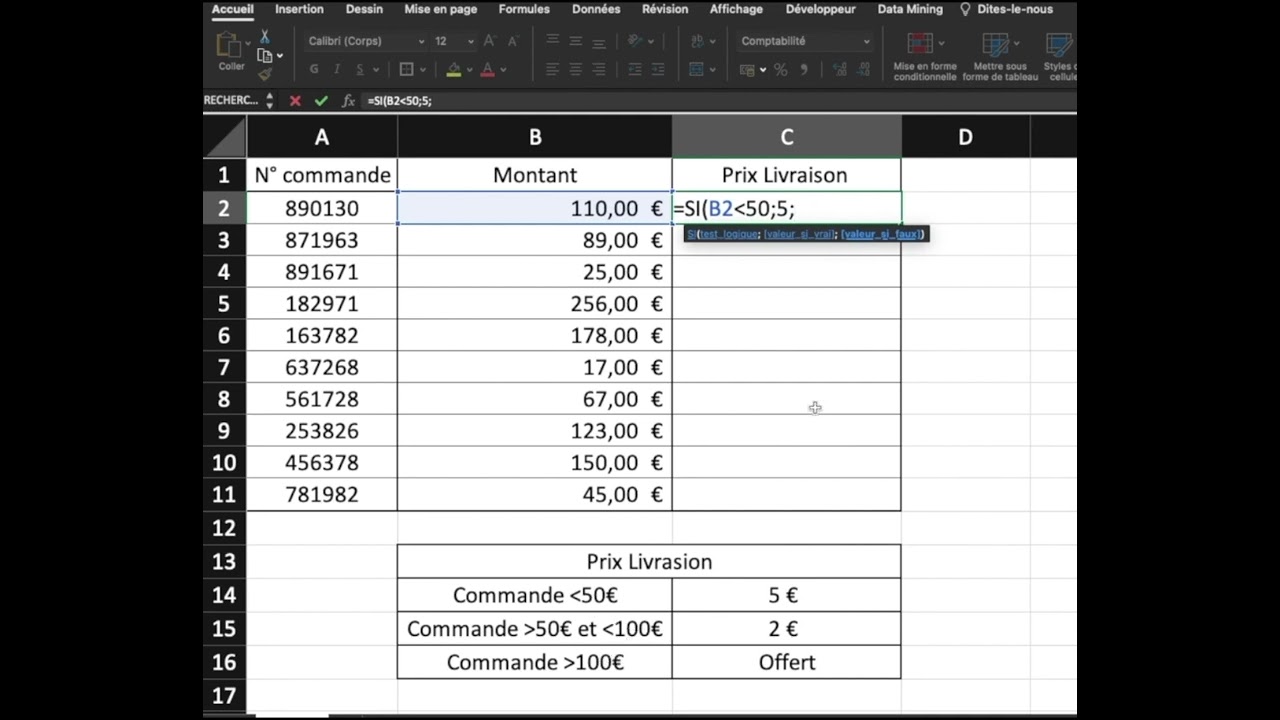 Excel - Comment utiliser la fonction SI et ET ?