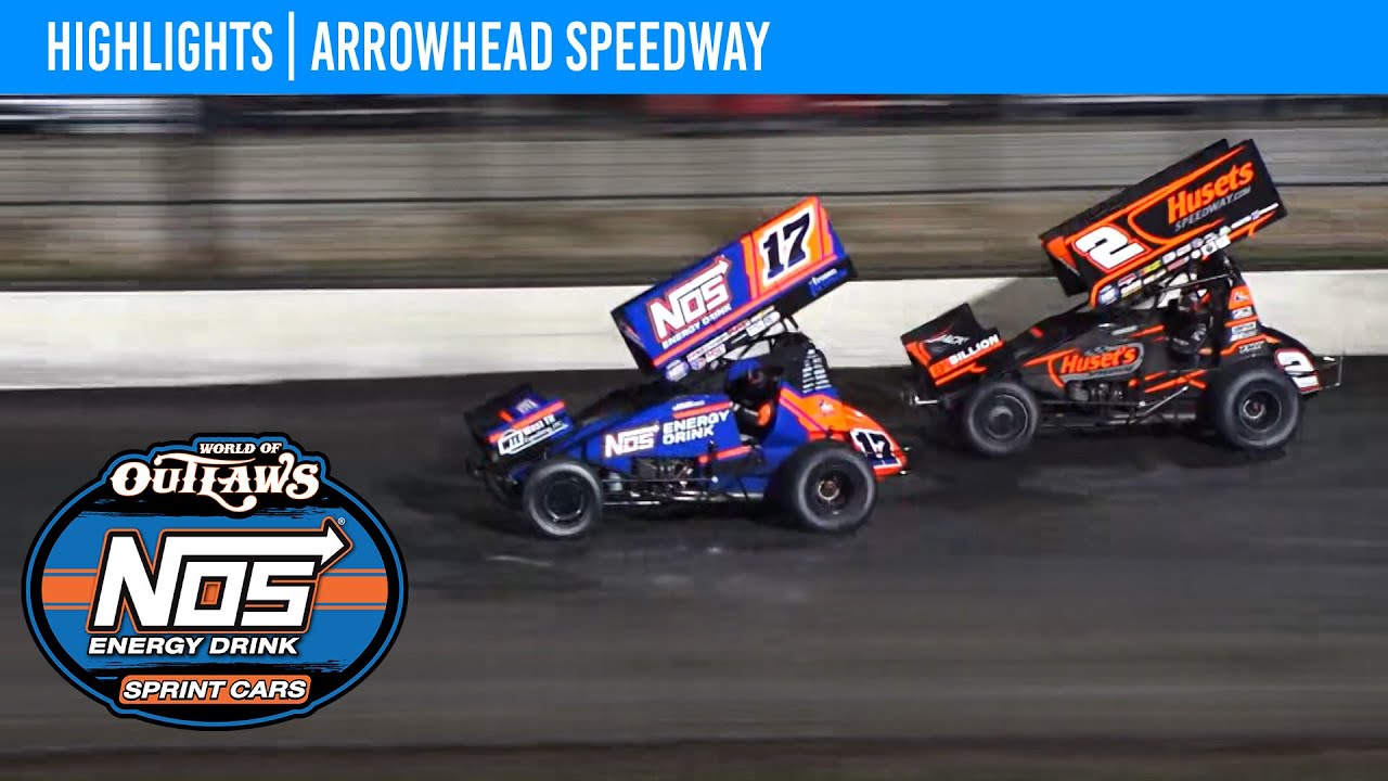 Автомобили World of Outlaws NOS Energy Drink Sprint | Arrowhead Speedway | 6 апреля 2024 г. | ГЛА...