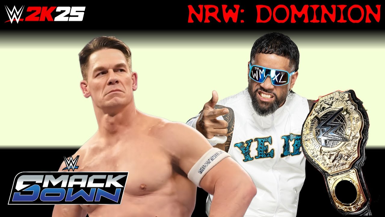 John Cena vs Jey Uso | World Title Falls Count Anywhere Match: SmackDown #6 | WWE 2K25