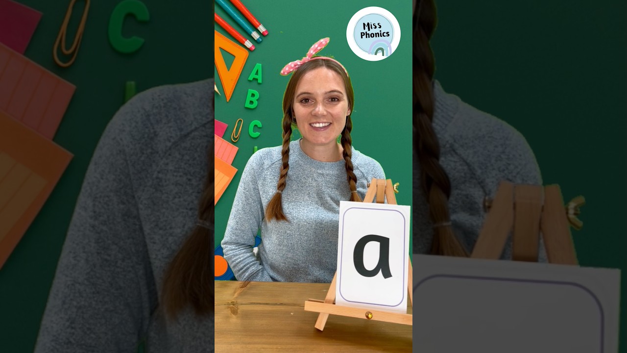 Learn the &lsquo;a&rsquo; sound with Miss Phonics! 🍎📚 #PhonicsForKids #LearnPhonics