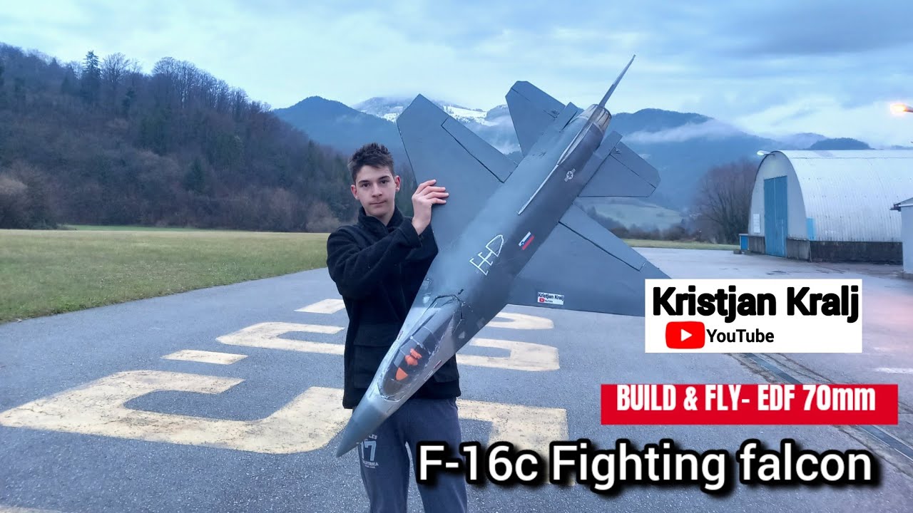 How to make RC F-16 JET 70mm EDF & FLY
