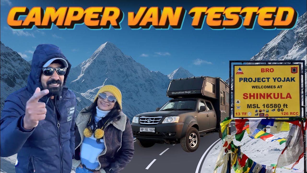 CAMPER VAN TESTED SUCCESSFUL at 16580 ft😍TATA YODHA CAMPER VAN 