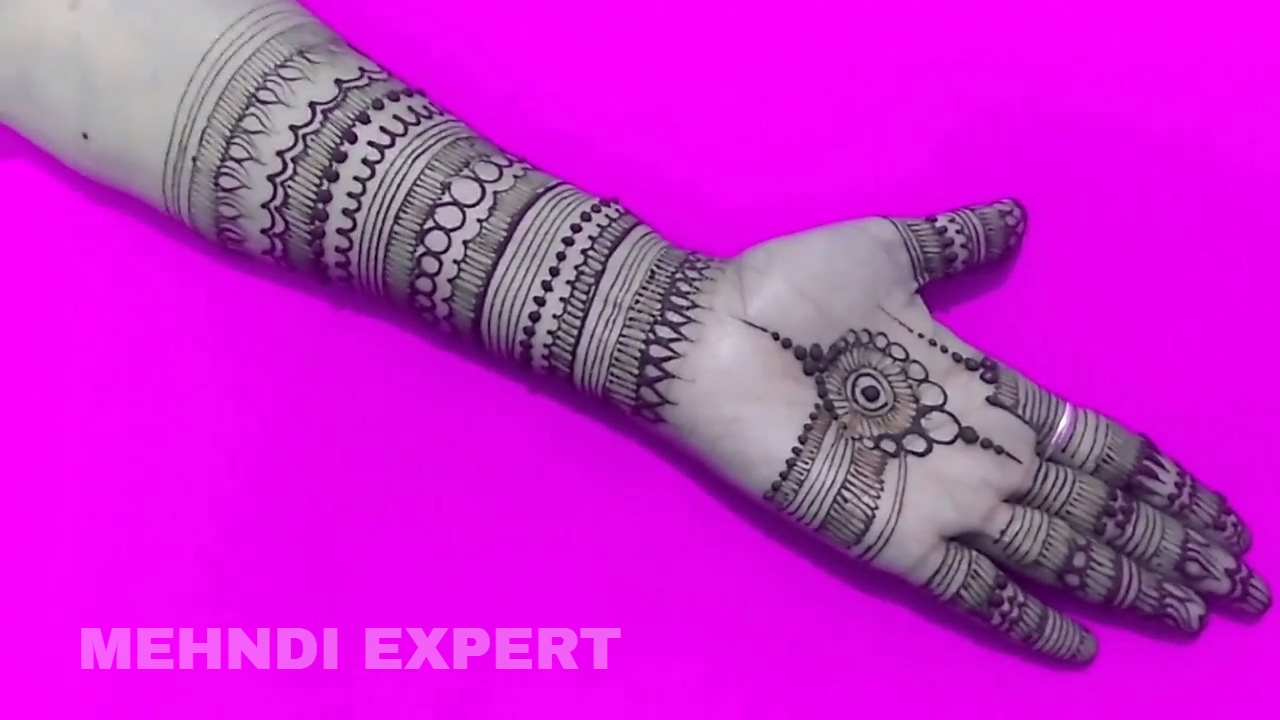 Best Ornament style Arabic Henna Mehndi | Simple Mehendi Designs For Hands Step by step tutorial 2