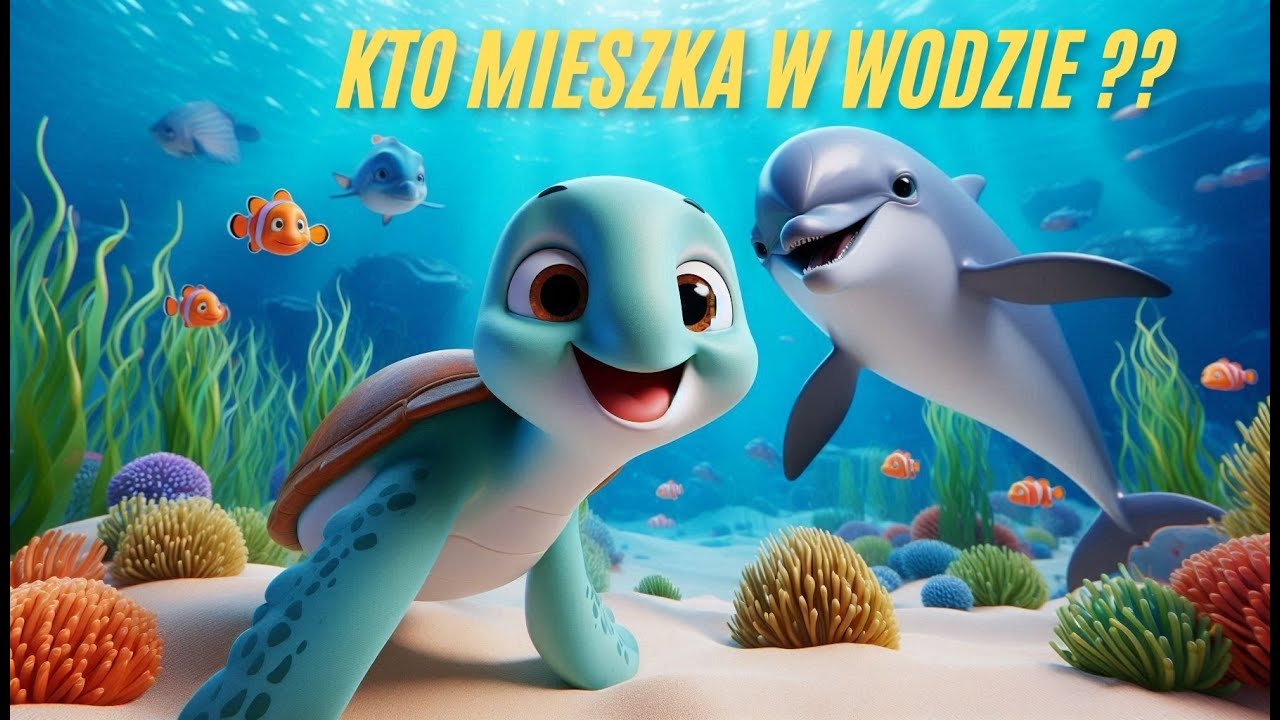 Kto mieszka w wodzie - piosenka dla dzieci o morskich zwierzętach
