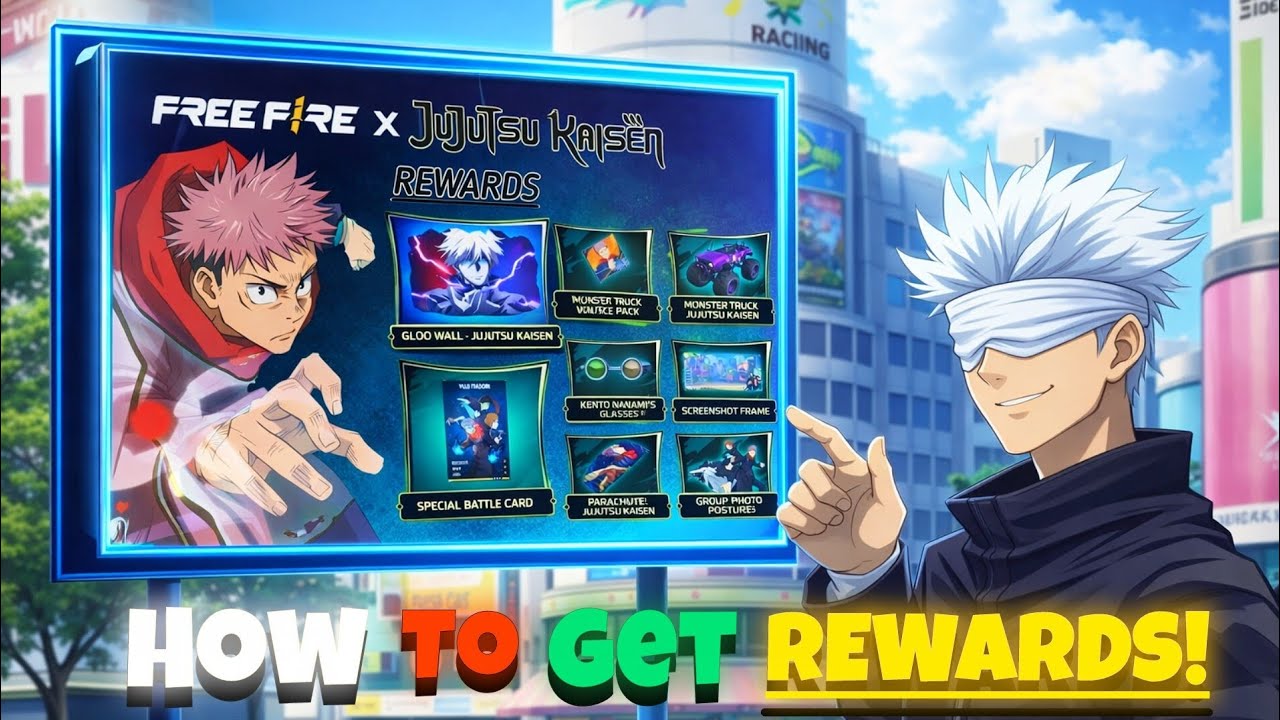 Kaise Milenge FF X JJK Ke REWARDS! 😮 BILKUL Free 🎁| Abhi Dekho..✅️ #foryou #funny 