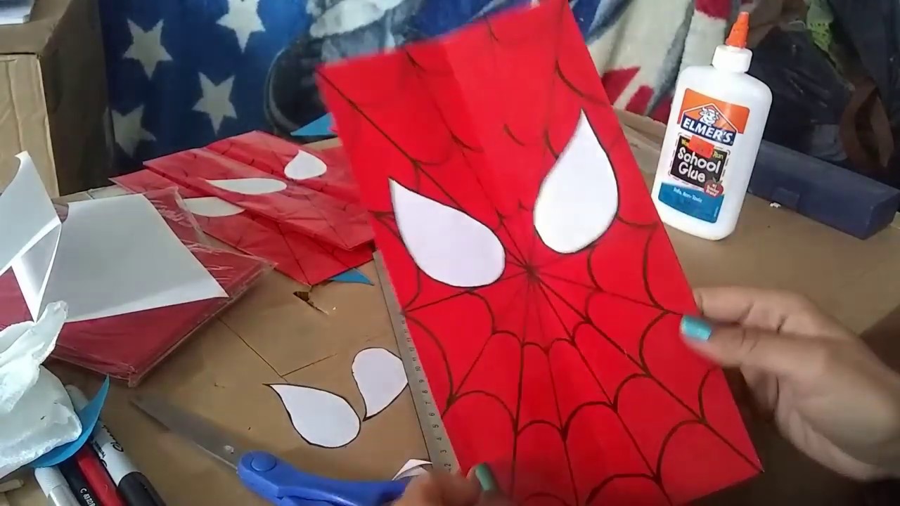 DIY Spiderman Favor Bags | SUPER EASY!!!