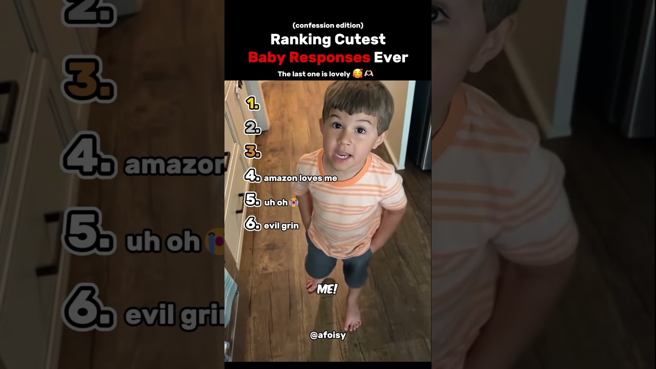 Ranking The Top 6 Cutest Baby Responses Ever (Confession Edition)