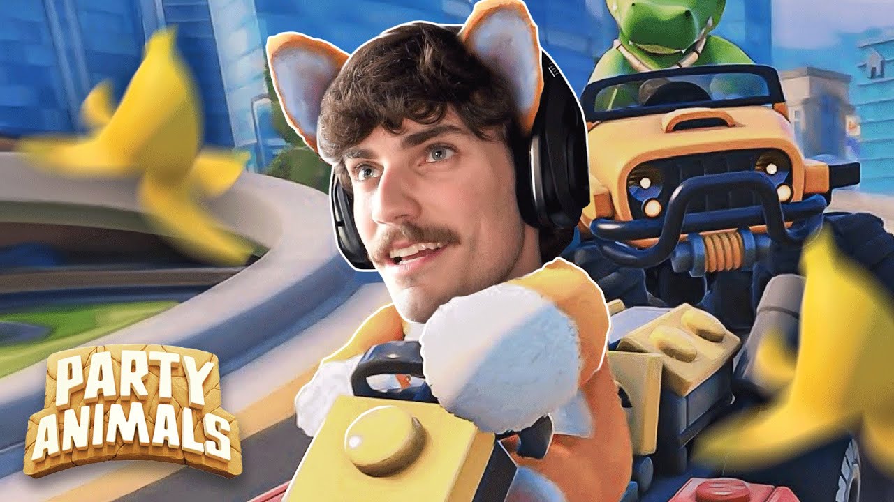 CORRENDO DE KART NO PARTY ANIMALS | Party Animals Kart