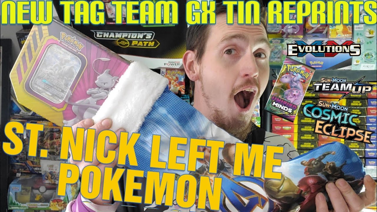 New Mewtwo and Mew Tag Team GX Re-Print Tin VS 