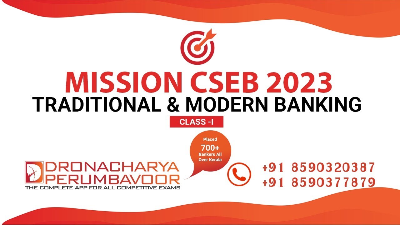 TRADITIONAL & MODERN BANKING - MISSION CSEB 2023 - 8590320387 #cseb #juniorclerk #cooperation
