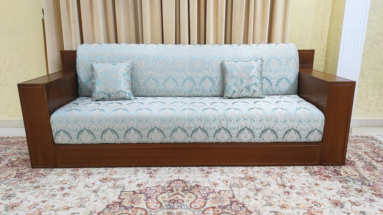 new wood design sofa