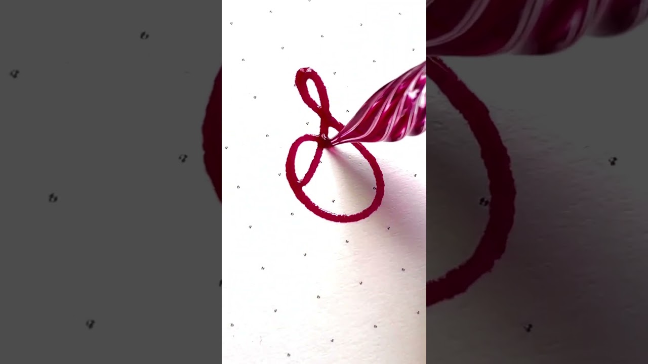 Letter S.. Glass Pen for calligraphy 