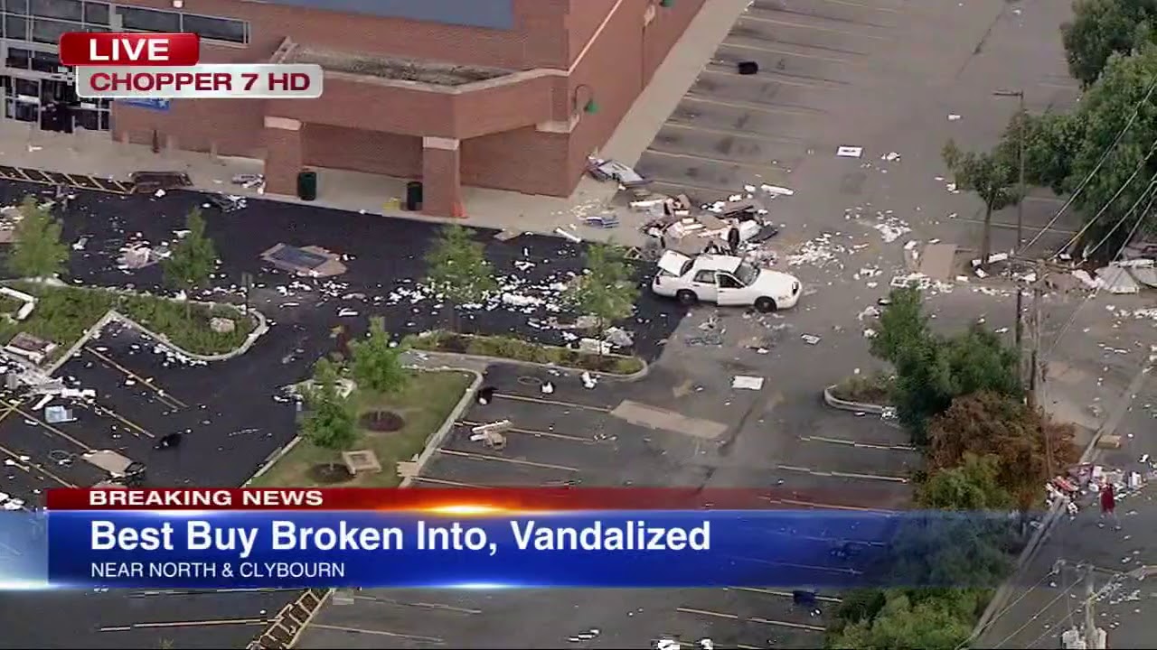 Chicago Looting | Best Buy looted near North, Clybourn in Lincoln Park | ABC7 Chicago
