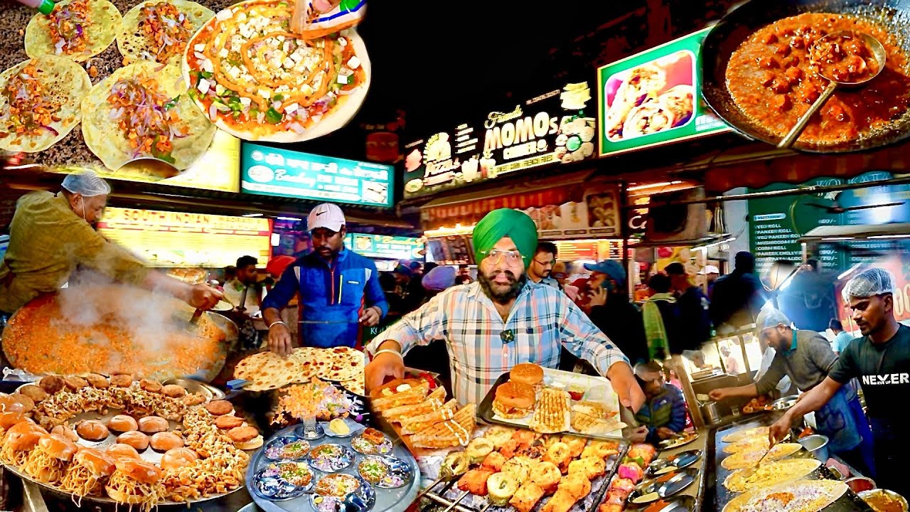 Amritsar Night Street Food | Street Food India | Amritsar Crystal Chonk Food Market