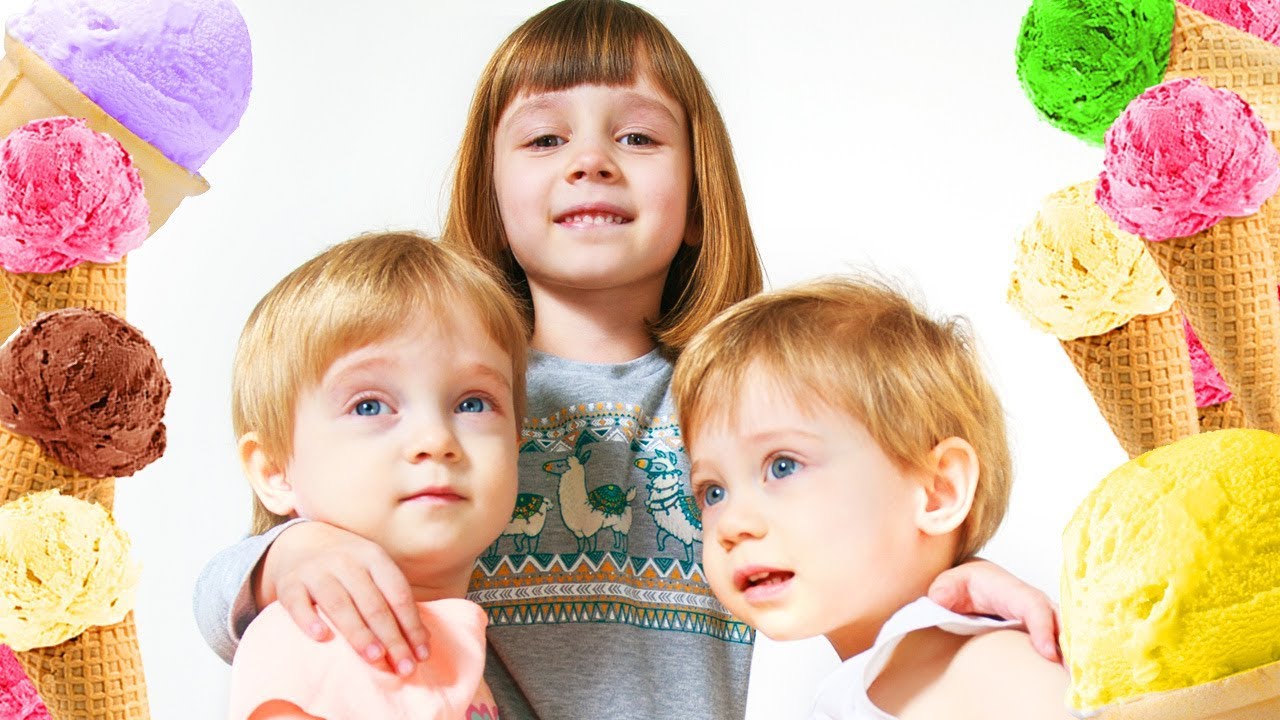 ЖЕНЯ и ДВОЙНЯШКИ очень любят МОРОЖЕНОЕ!!!