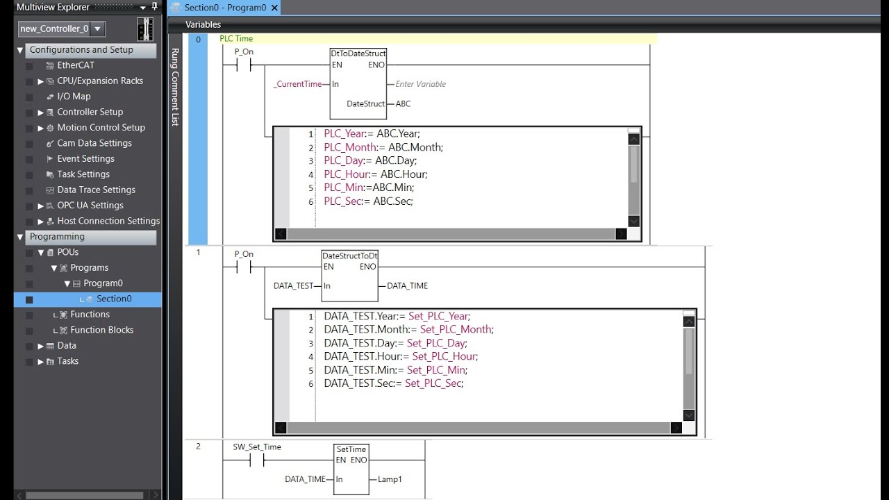 How to Sysmac Studio Set Time ( Current Time ) NX102 #omron #sysmac_studio