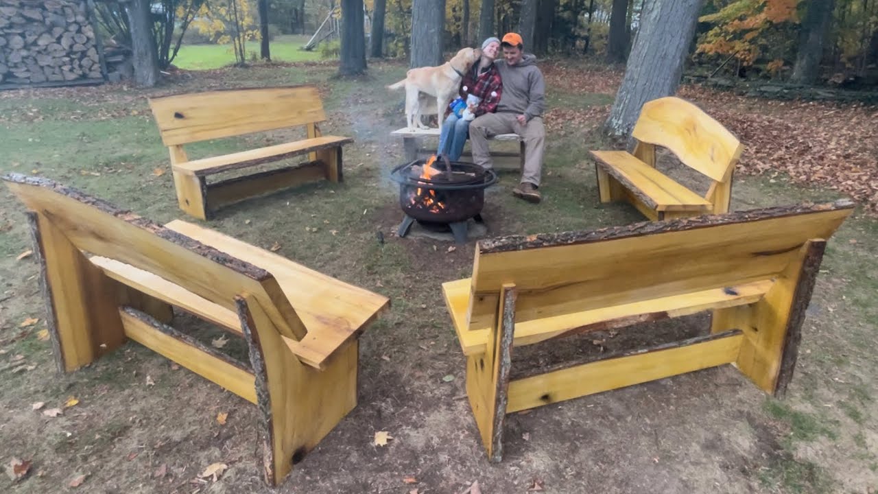 Building beautiful Live-Edge hardwood benches