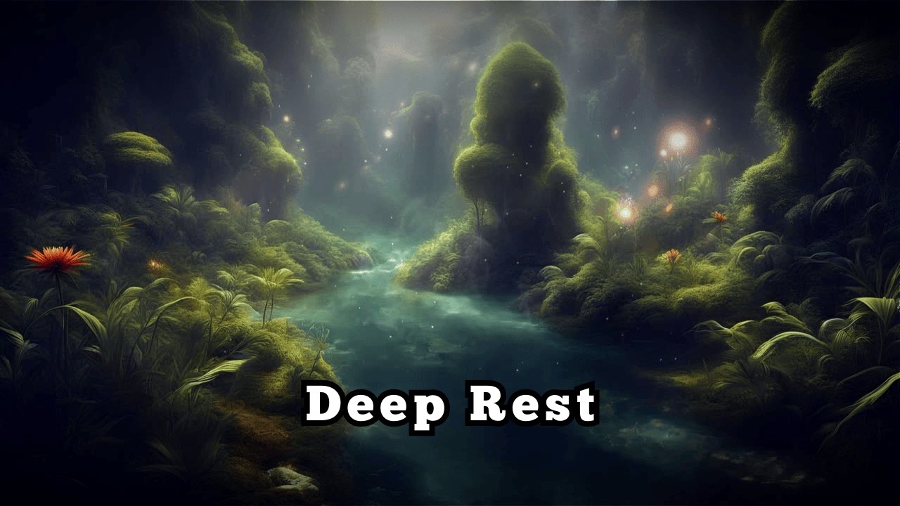 Glowing Night Forest & Moving River 🌿 2 Hours of Whimsical Piano for Anxiety Relief