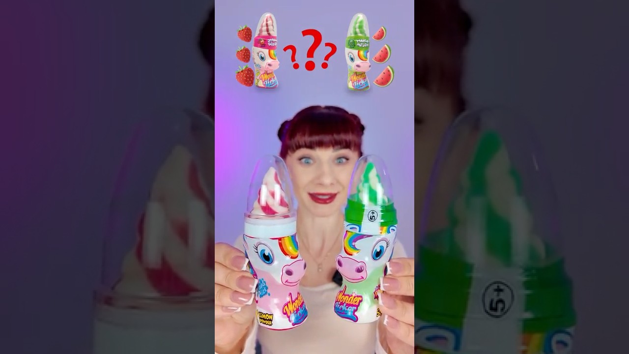 ASMR Pink VS Green Lollipops Challenge #mukbang