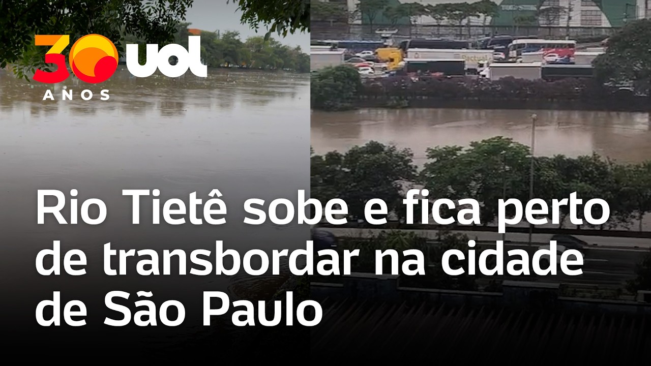 Chuvas em S&atilde;o Paulo fazem rio Tiet&ecirc; subir e ficar perto de transbordar na capital; veja v&iacute;deos
