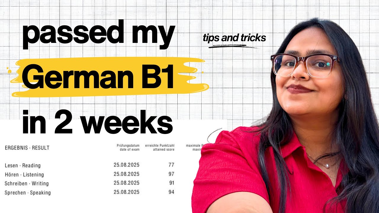 90% | exam day experience | B1 German in 2 Weeks | study resources | tricks and tips