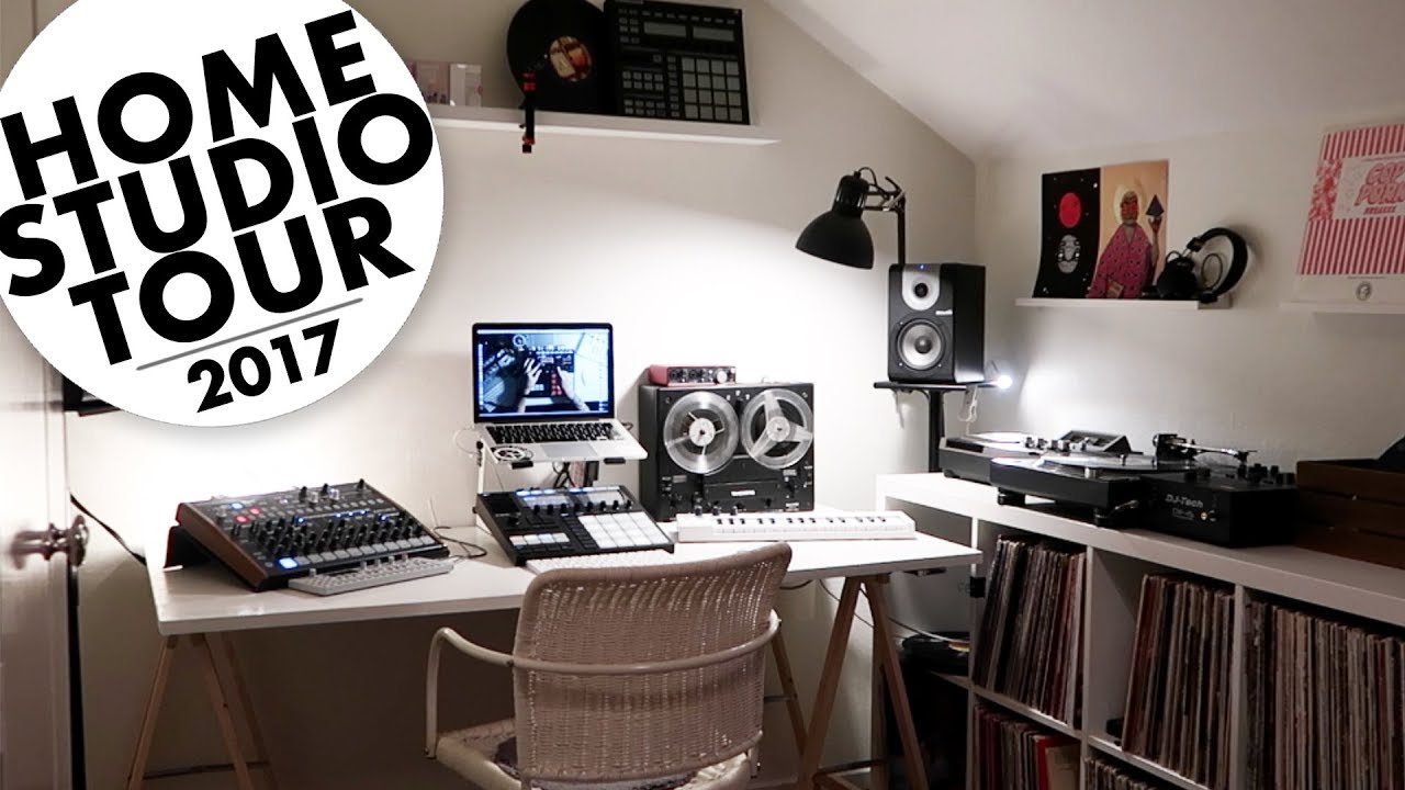 Beatmakers home studio setup.