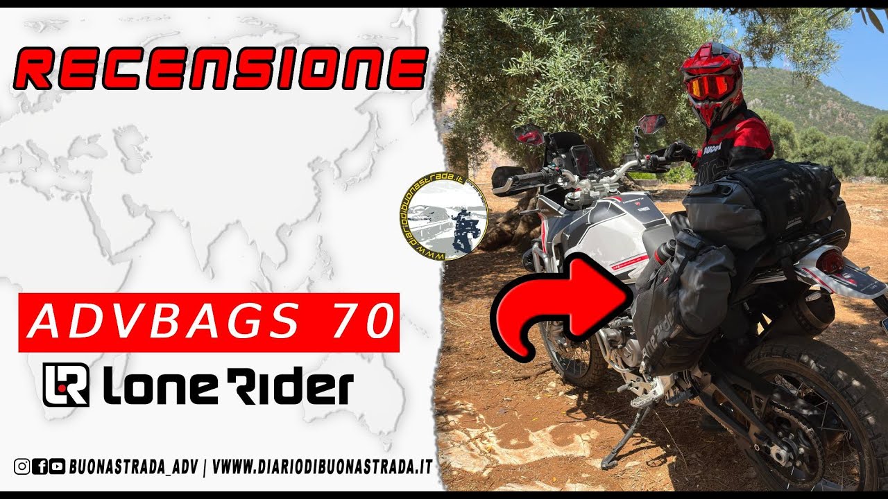 ADVBAGS LONE RIDER - RECENSIONE COMPLETA  | INSTALLAZIONE MOTO | UNBOXING | BORSE SENZA TELAI MOTO