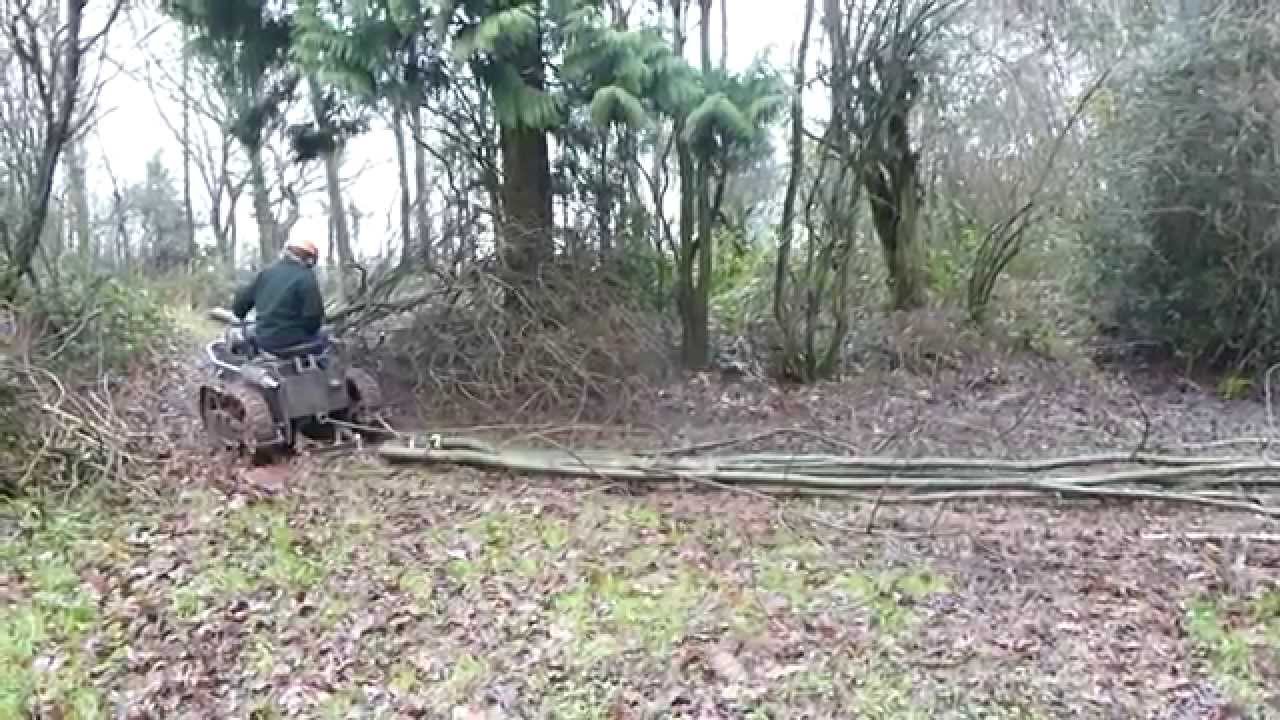 Ransomes MG crawler winching coppiced willow