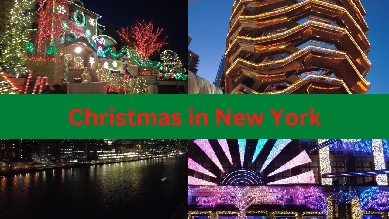 Christmas in New York 2022 | Dyker Heights | Lahori Chanay  in USA | Hudson Yards