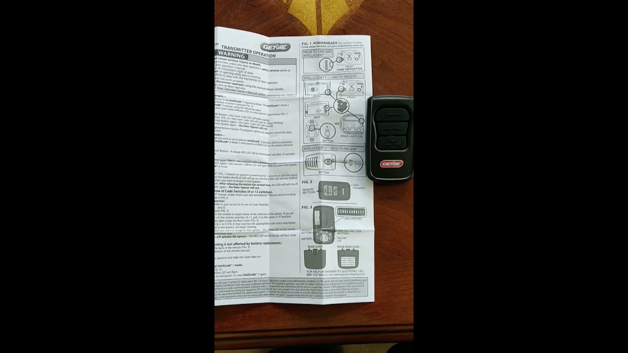 How to program/reset remote garage door opener.
