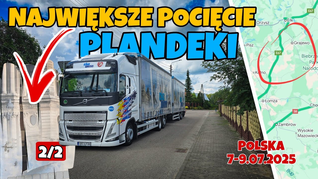 #075 Z oknami na Podlasie 🚚 Urwany prysznic i pocięta plandeka pod Łodzią! 😱