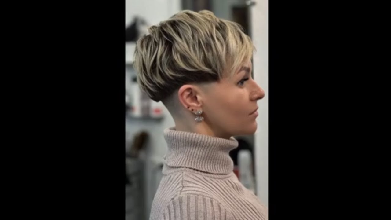 GIRLS WITH SUPER SHORT HAIRCUT COMPILATION