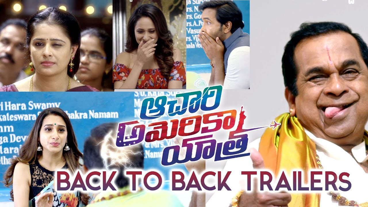 Achari America Yatra back to back comedy trailers | Vishnu Manchu, Brahmanandam, Pragya Jaiswal