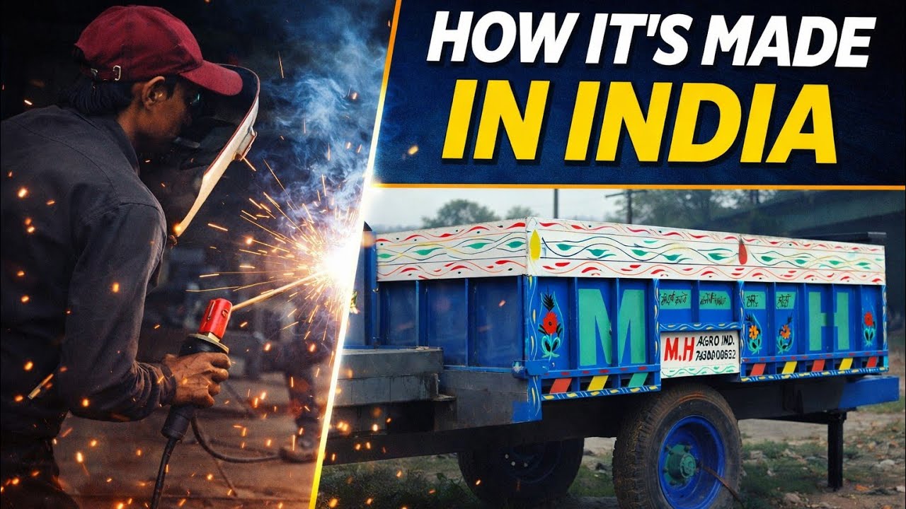 How Tractor Trolleys Are Made in India | Heavy Fabrication Process | Desi Engineering Skills