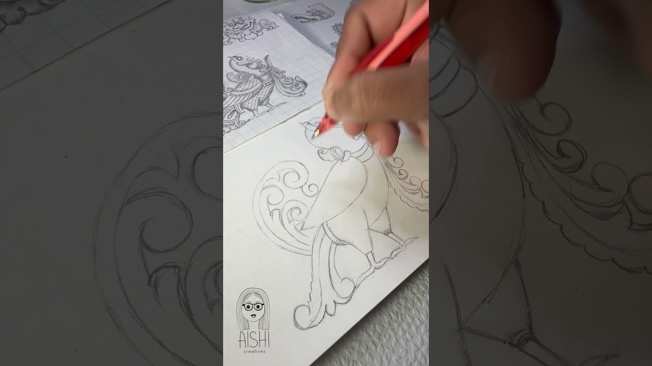 #shilpashastra #yazhi #drawingprocess