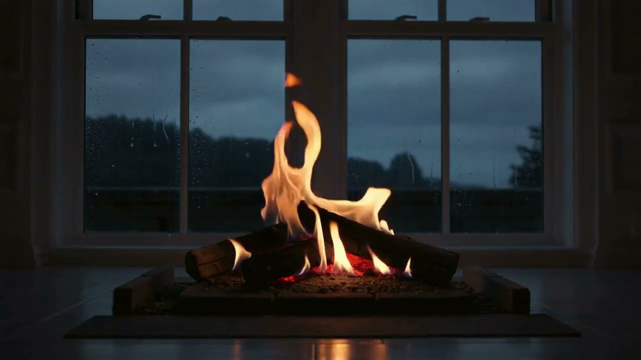Rain & Fireplace Sounds 🌧️🔥 | Deep Sleep, Relaxation, No Talking (1 Hour)