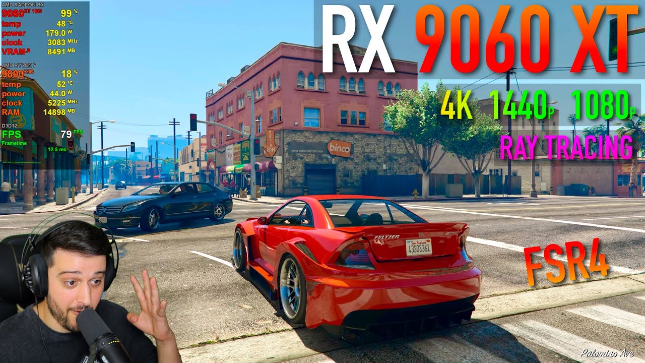 RX 9060 XT 16GB - GTA 5 Enhanced with Ray Tracing and FSR 4!!