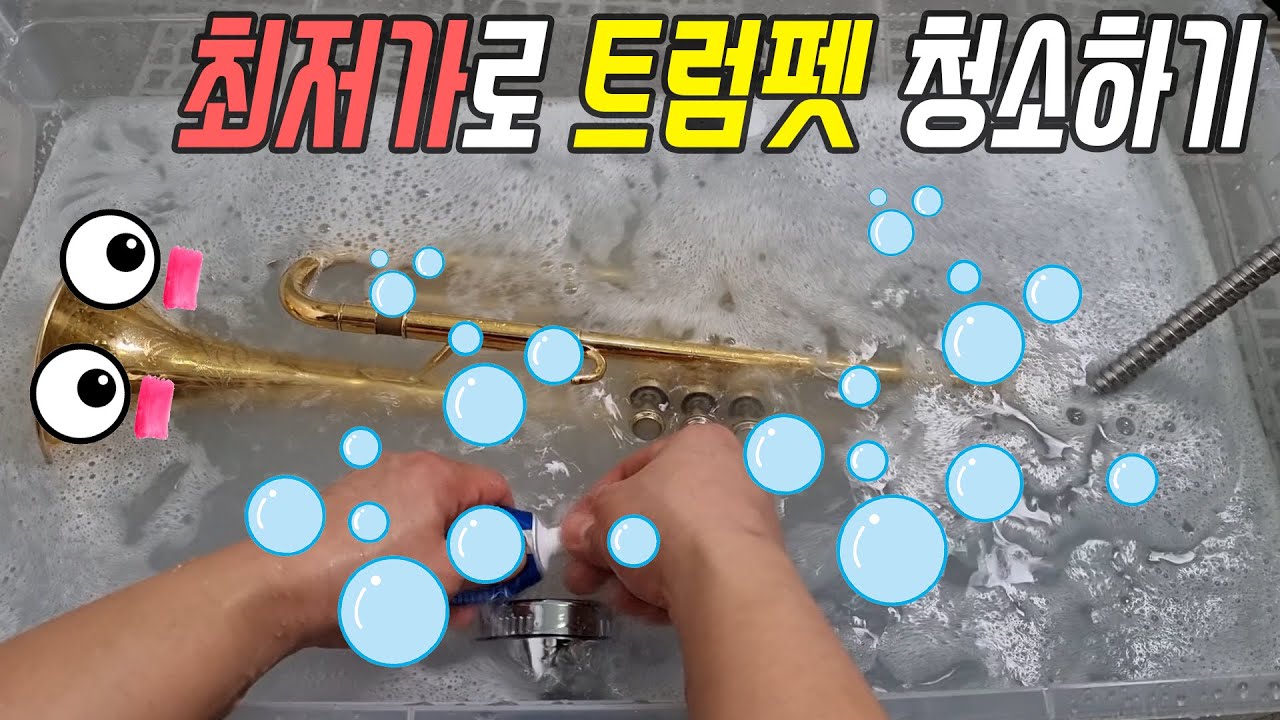 다이소 물건만으로 트럼펫 청소하기