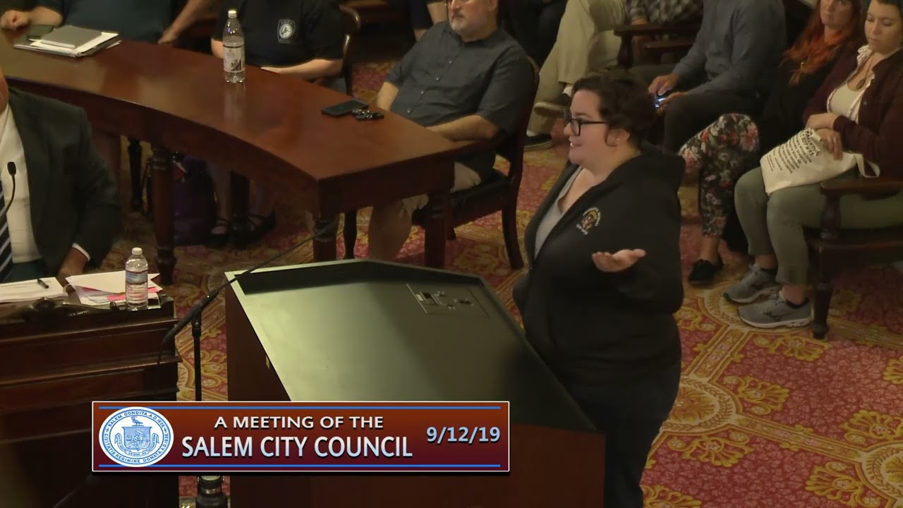 Salem, Massachusetts City Council Meeting 9/12/19
