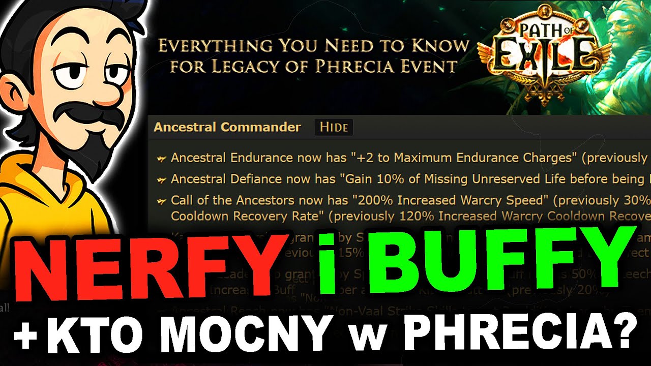 PATCH NOTESY! Kto MOCNY, a kto SŁABY w Path of Exile Phrecia Event