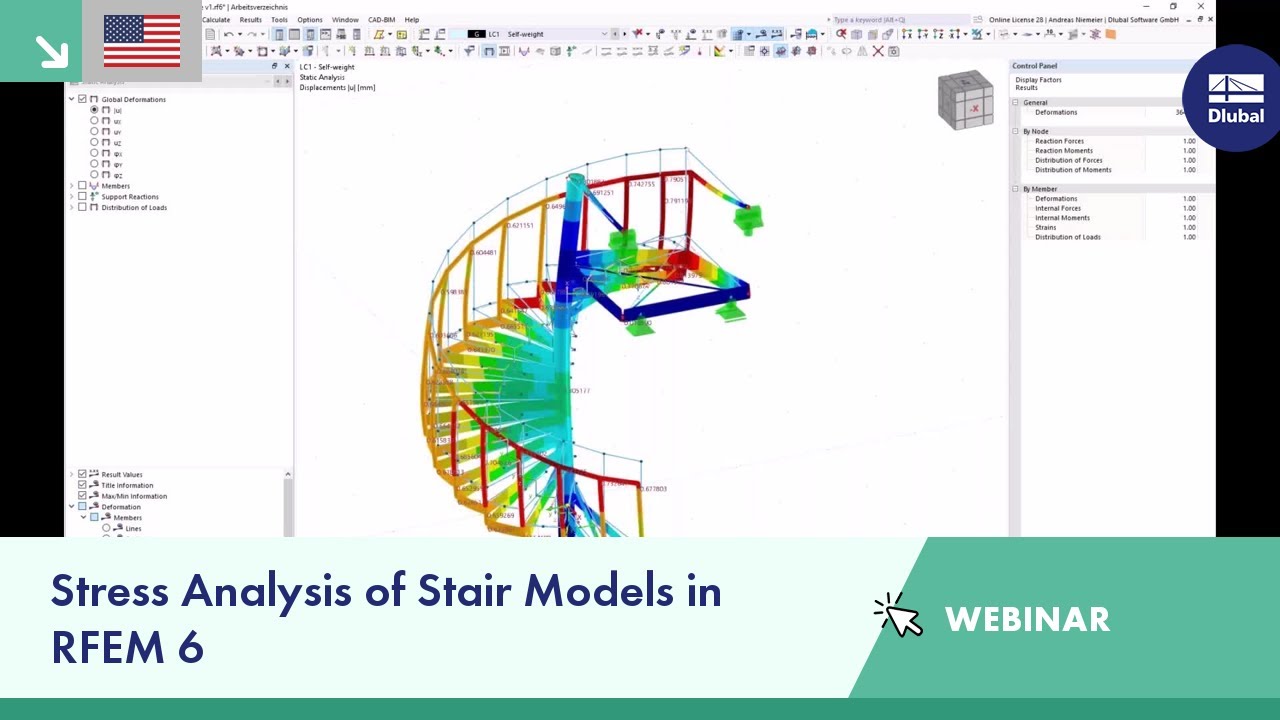 Webinar | Stress Analysis of Stair Models in RFEM 6