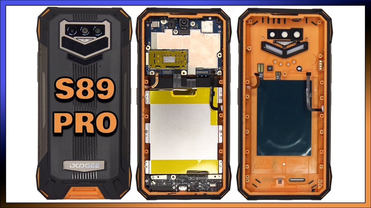 Doogee S89 Pro Disassembly Teardown Repair Video Review. HUGE 12,000 mAh battery!!!