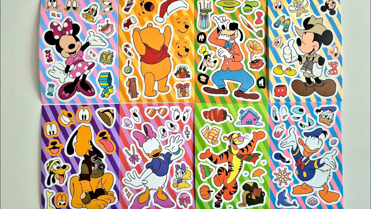 Mickey Mouse asmr sticker #sticker #asmr #papergame #unboxing #stickerbook #diy #diyart #mickeymouse
