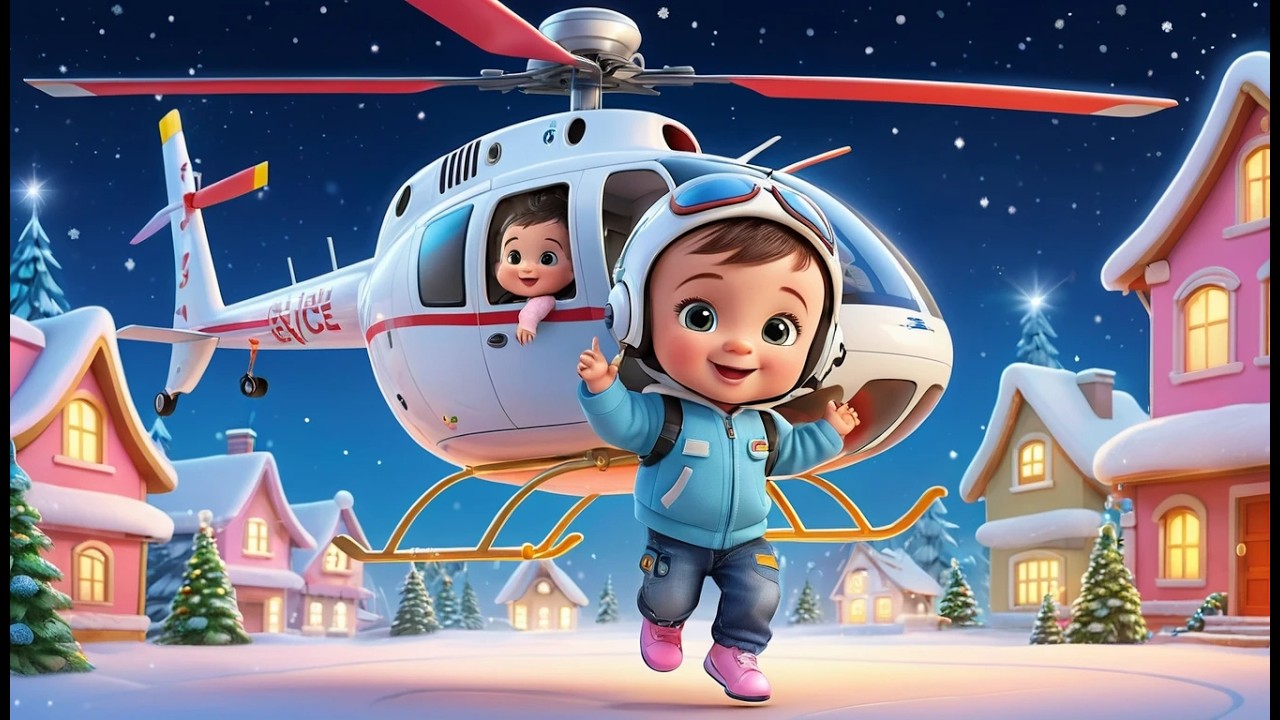 Helicopter New Year Rescue Flight | Happy New Year Rescue Song for Toddlers