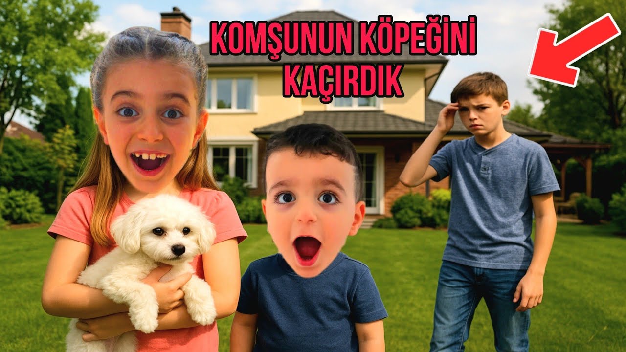 KOMŞUNUN MİNİK KÖPEĞİNİ SAKLADIK!!POYRAZ ELİF BÜYÜK KIŞKIRTMA!!