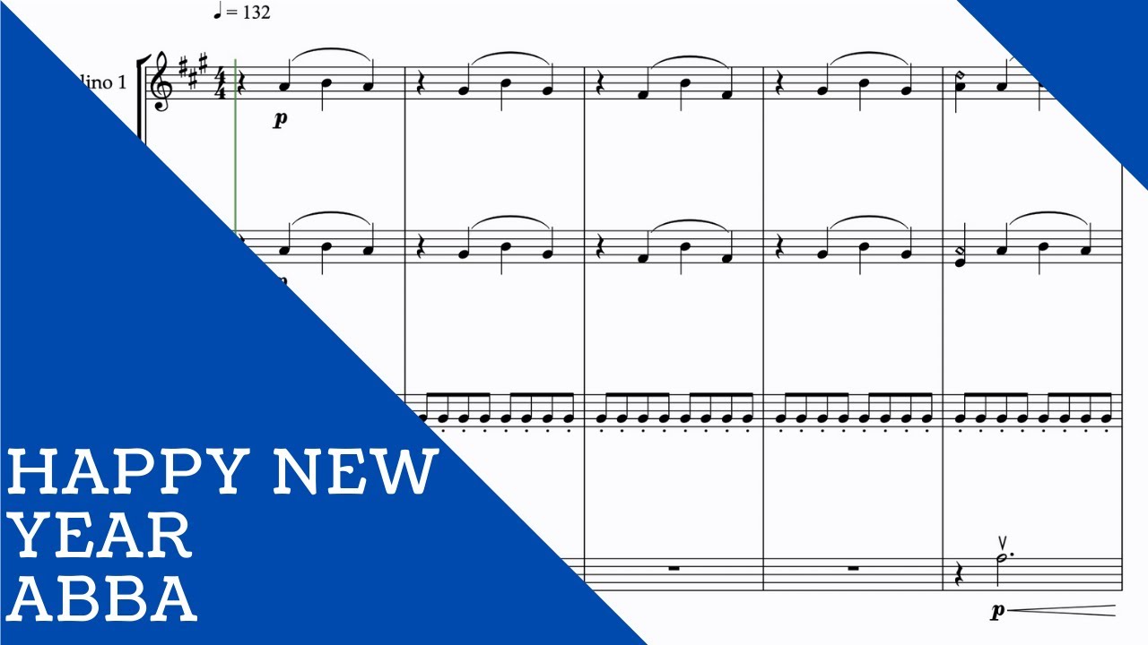 ABBA - Happy New Year for STRING QUARTET (SHEET MUSIC)