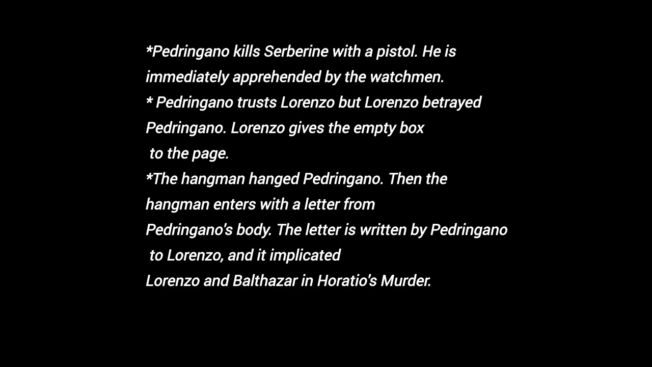 The Spanish Tragedy Act III Summary